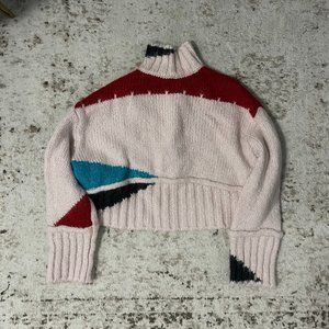 Zara Colorblock Knit Sweater - Multi-color/Medium